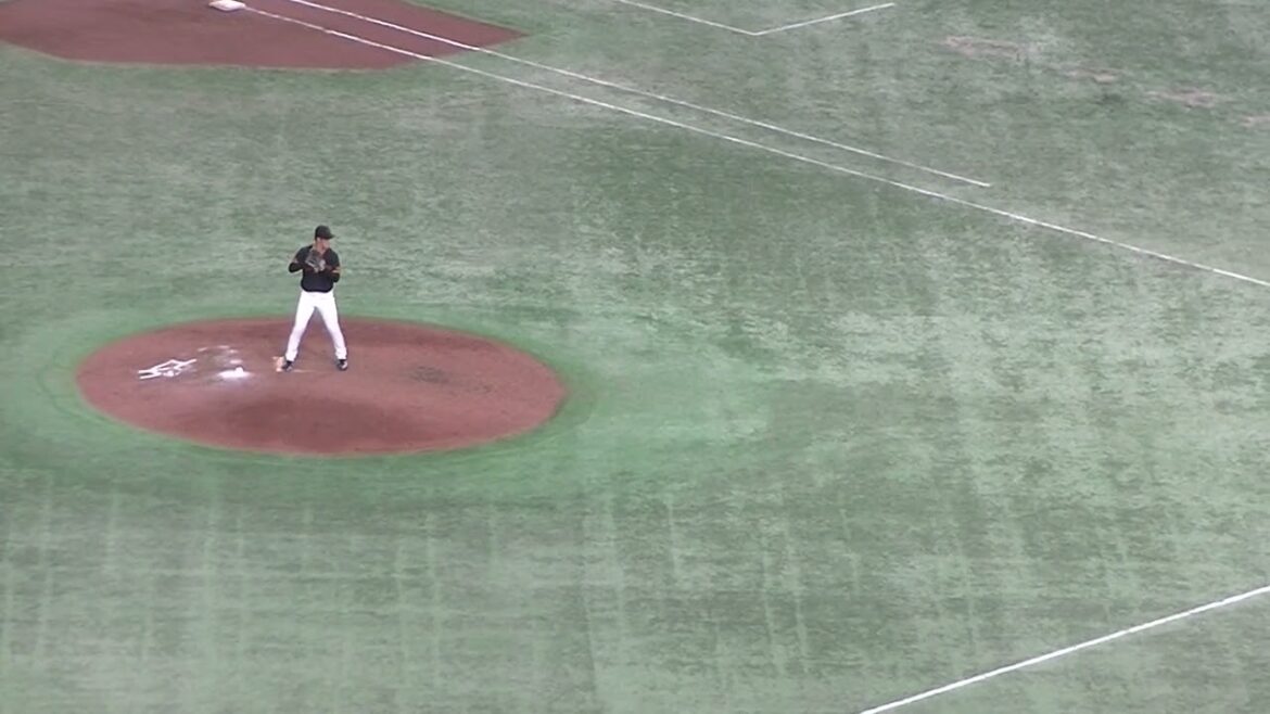 田中広輔をレフトフライに打ち取る西舘勇陽【 読売ジャイアンツ対 広島カープ2024年4月13日】