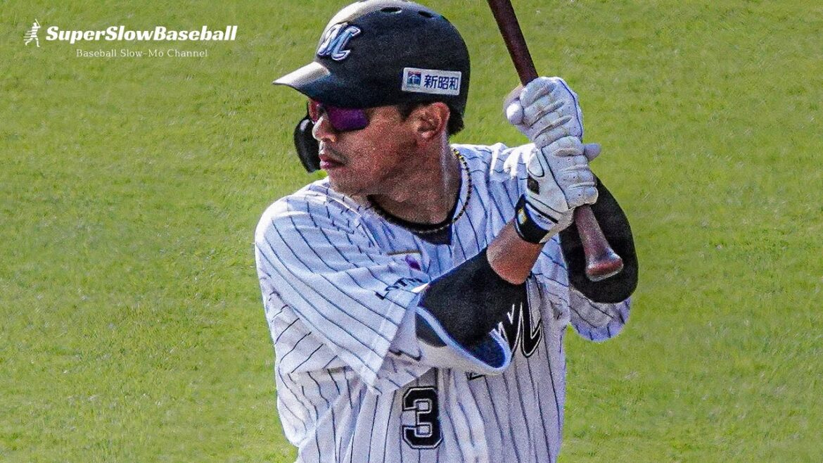 ロッテ・角中勝也選手【スローで見るプロのバッティングフォーム】