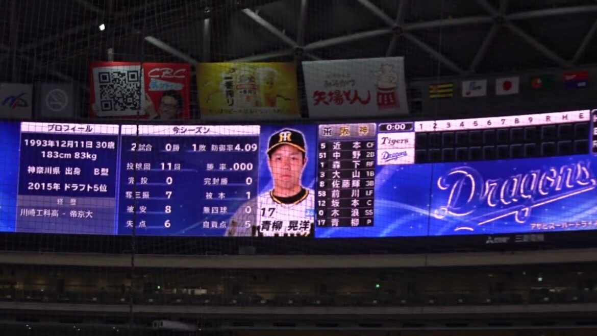 【2024/4/12バンテリンドームナゴヤ】スターティング・ラインナップ　中日vs阪神　公式戦　1塁側内野S 15通路 9列 167番からの見え方