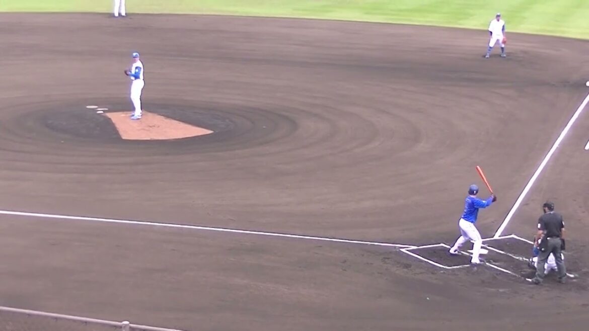 松尾汐恩がバーヘイゲンからヒットを放つ（2024年4月23日 日本ハムファイターズ対 横浜DeNAベイスターズ 2軍）