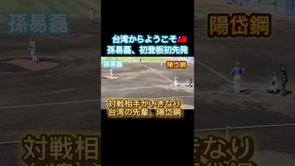 【台湾対決】プロ初登板初先発の孫易磊（スンイーレイ）と先輩の陽岱鋼選手の対戦 #台湾 #taiwan #棒球 #プロ野球 #イースタンリーグ