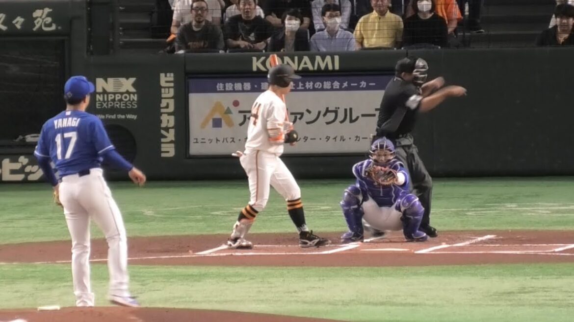 -2024.04.25-【NPB】１回裏 柳裕也 初回わずか７球！ 2奪三振の完璧な立ち上がり!! 中日ドラゴンズ（vs読売）