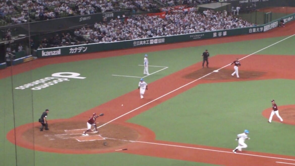 楽天 浅村栄斗 バックホームによる、523のダブルプレー　西武 vs 楽天　2024年4月21日(日)