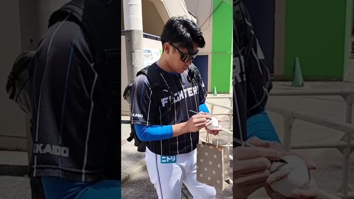 【FIGHTERS】 #根本悠楓 投手のファンサービス #shorts #プロ野球 #北海道日本ハムファイターズ #fighters