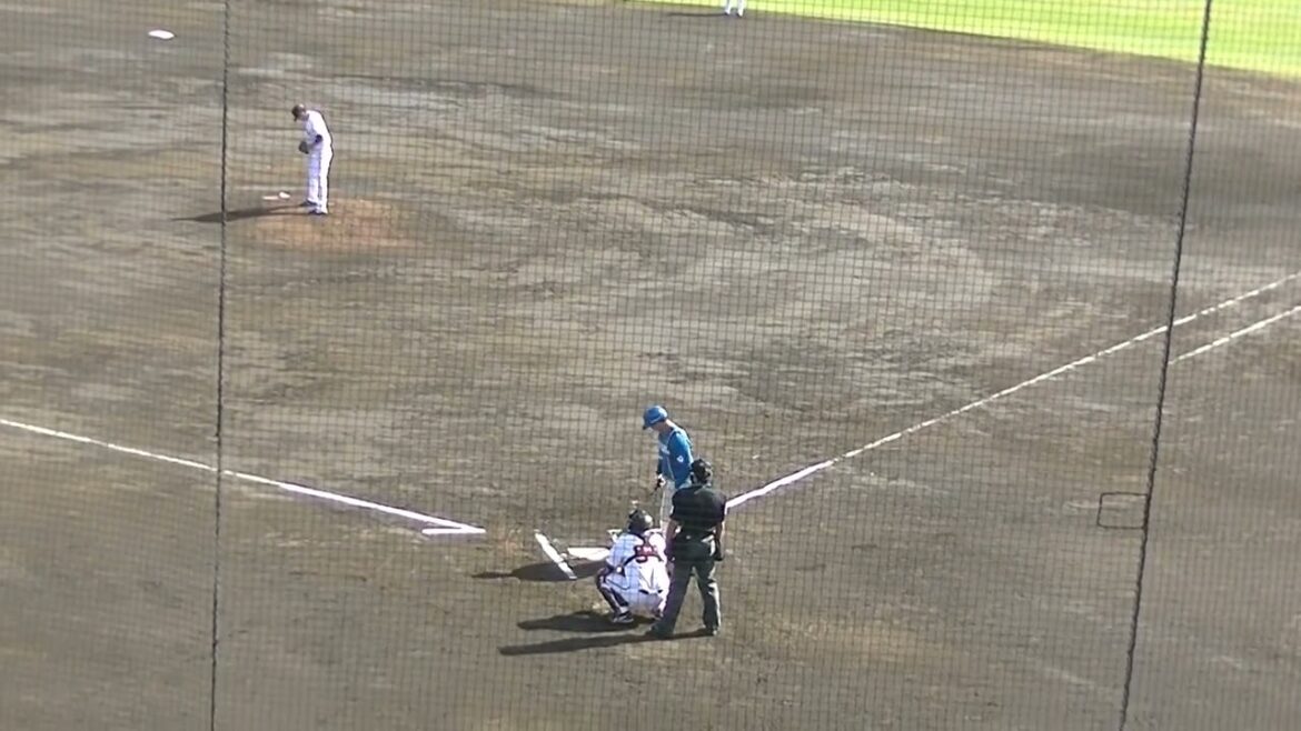 伊藤優輔〜古川裕大を三振にとる（読売ジャイアンツ対 日本ハムファイターズ 2軍戦2024年4月16日）