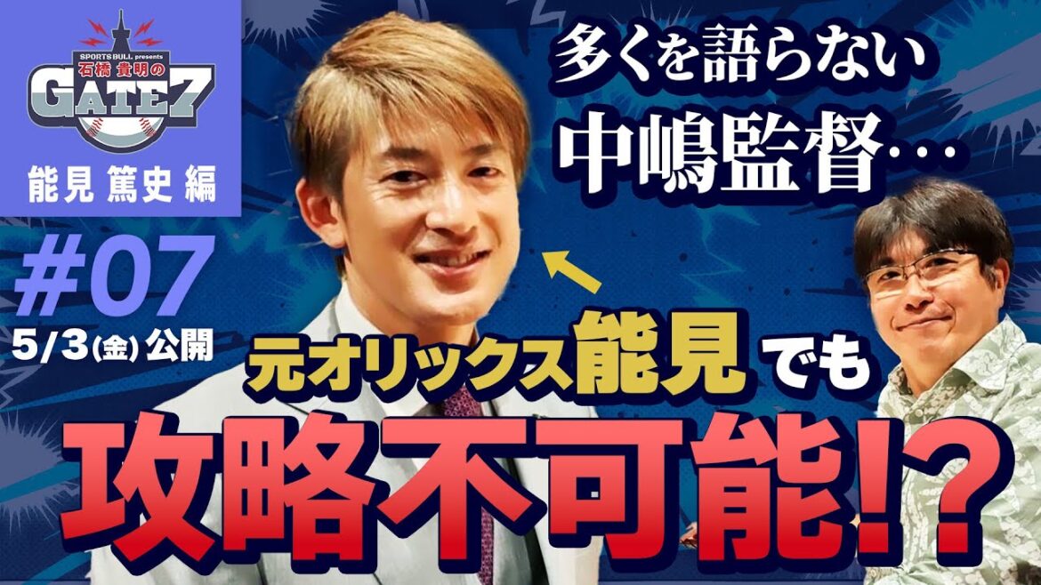 【能見篤史が嫉妬!?】中嶋聡監督と石橋貴明の羨ましすぎる関係性とは?「石橋貴明のGATE7」