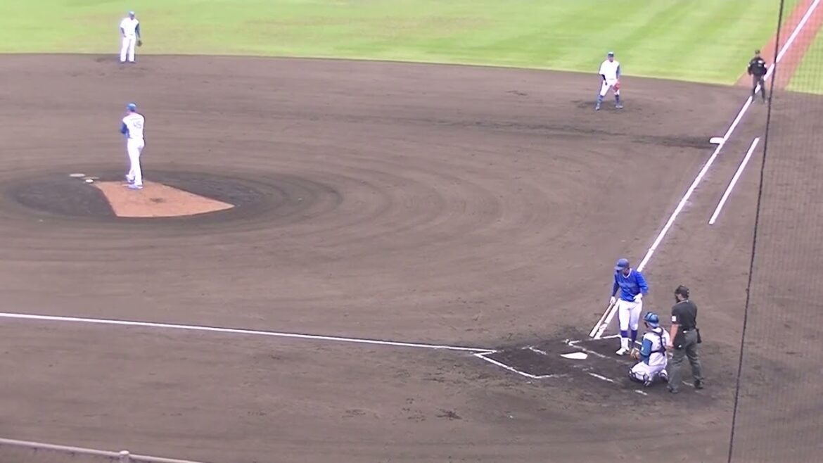 森敬斗を三振にとるバーヘイゲンのピッチング（2024年4月23日 日本ハムファイターズ対 横浜DeNAベイスターズ 2軍）