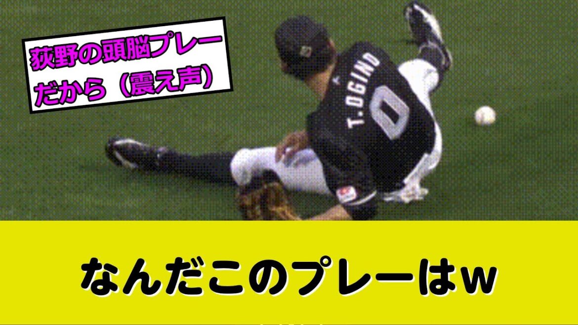 荻野のトリックプレー！？隙を見てホームを狙ったランナーを刺すw