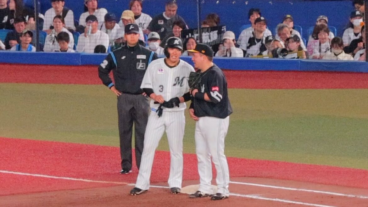 山川穂高の話を聞いてあげる角中勝也