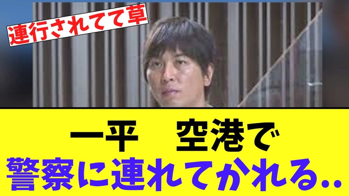 水原一平　空港で警察に見つかり連れてかれる