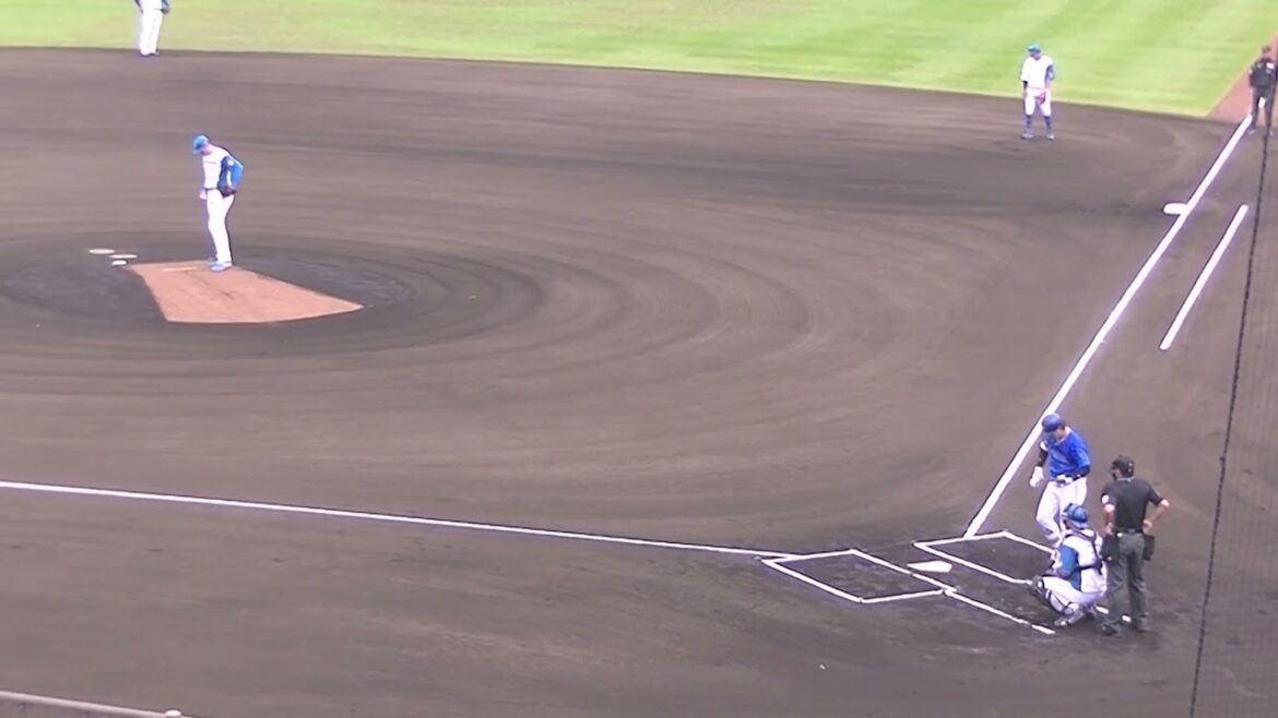 ベイ神里和毅を三振にとるハム バーヘイゲン（2024年4月23日 日本ハムファイターズ対 横浜DeNAベイスターズ 2軍）