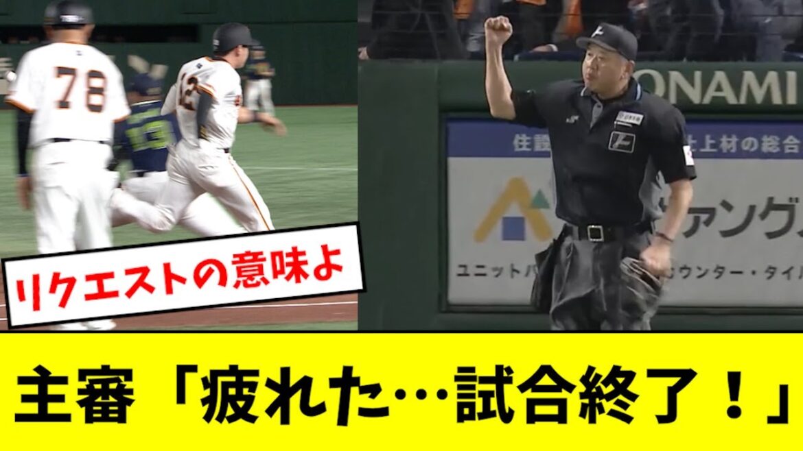 【悲報】巨人、まさかの大誤審で試合終了wwwwww
