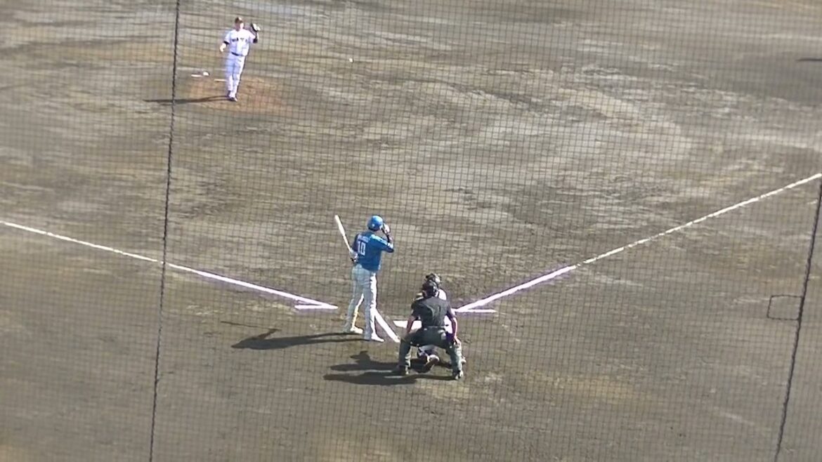 伊藤優輔〜清水優心を打ち取る（読売ジャイアンツ対 日本ハムファイターズ 2軍戦2024年4月16日）