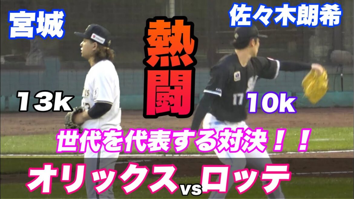 【ハイライト！佐々木朗希 宮城のハイレベル過ぎる投手戦が凄い！！】オリックス対ロッテ
