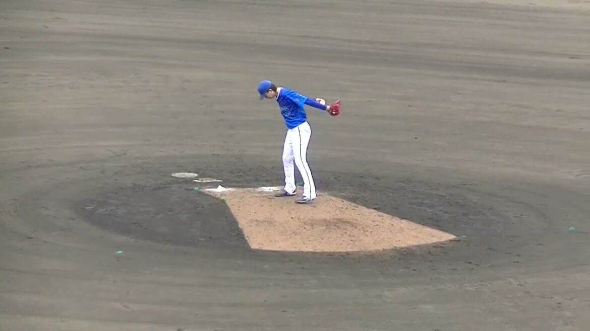 【野球選手フォーム集】DeNA京山将弥の投球フォーム（2024年4月23日 日本ハムファイターズ対 横浜DeNAベイスターズ 2軍）