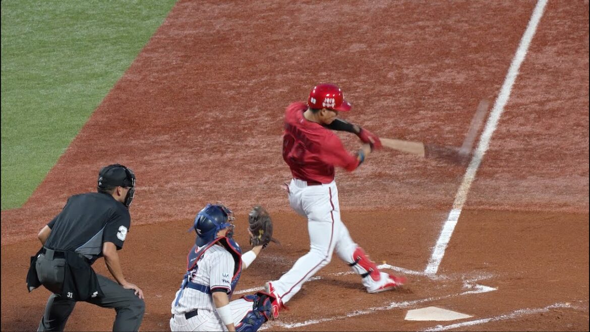 【二俣翔一 NPB初ホームラン(ソロ)】2024/4/25(木) 二俣翔一 レフトソロホームラン（打点1）打席(2回表) vs 高橋奎二(東京ヤクルトスワローズ)