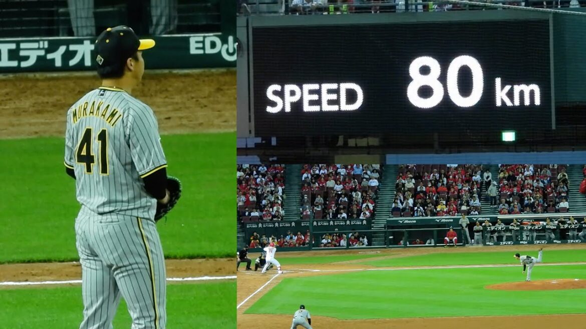 【緩急差エグすぎ】村上頌樹、広島のクリーンナップを80キロの超スローカーブで手玉にとる 2024.4.30