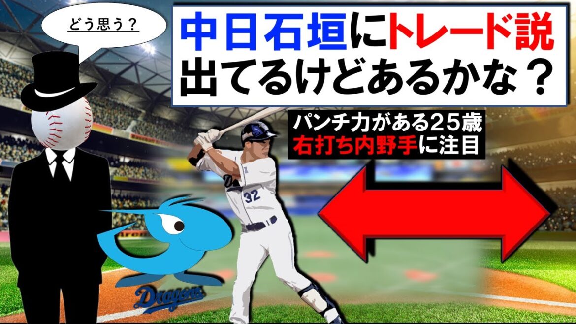 【トレード雑談】なんか中日の『石垣 雅海』にトレード説出てるけど、どう思う？