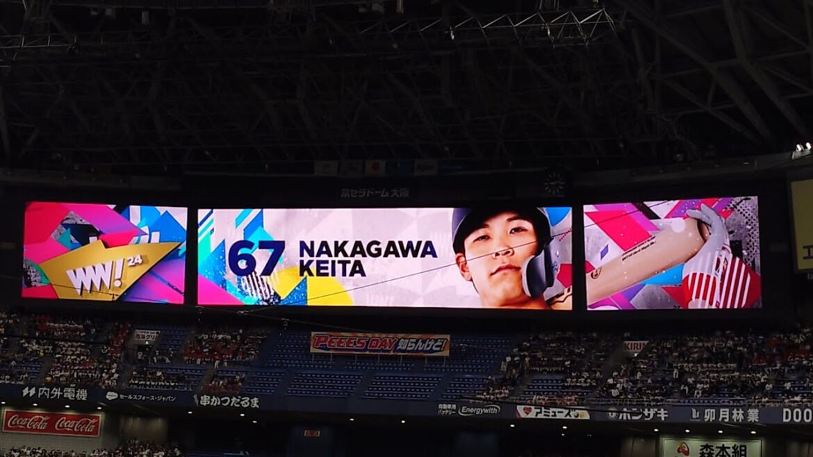 中川圭太 選手 ｢Stray Kids  Back Door｣ 奇数打席 登場曲 オリックス･バファローズ 選手 ビジョン映像 PV 演出 @ 京セラドーム 2024