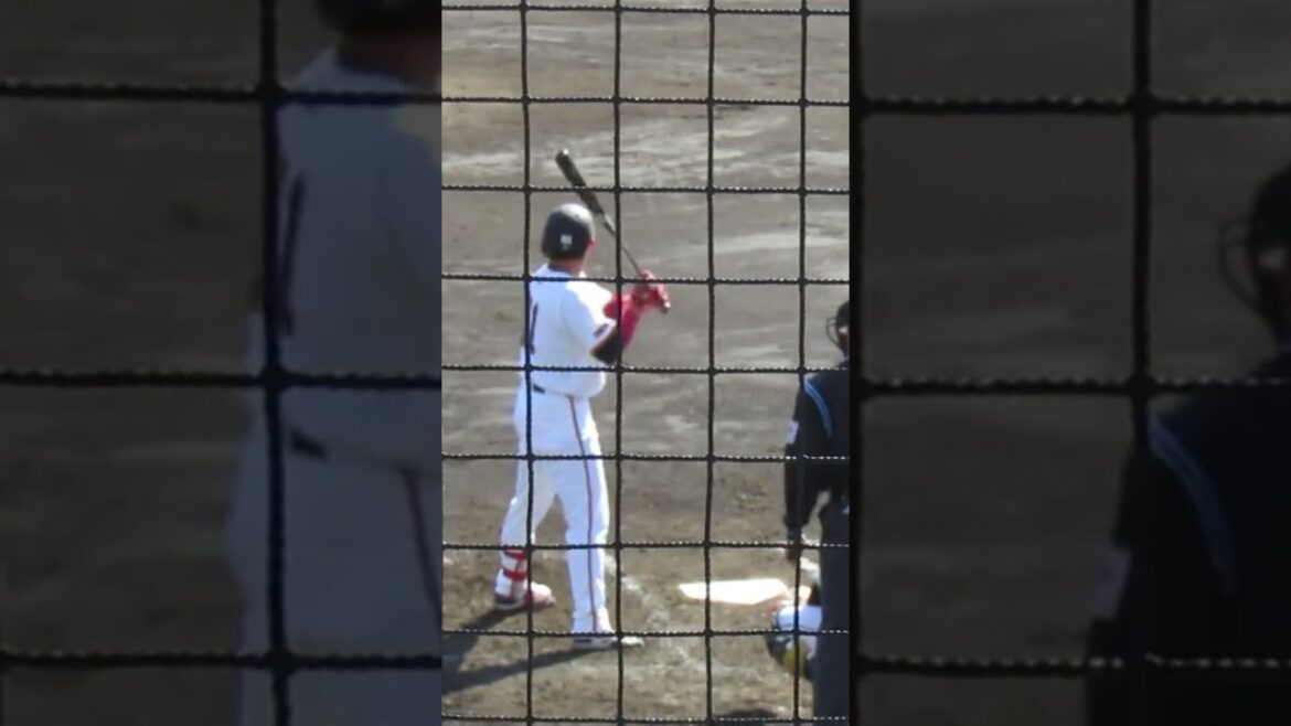 増田陸のバッティングフォーム（練習試合 読売ジャイアンツ対 尚武フェニックス2024年3月3日）