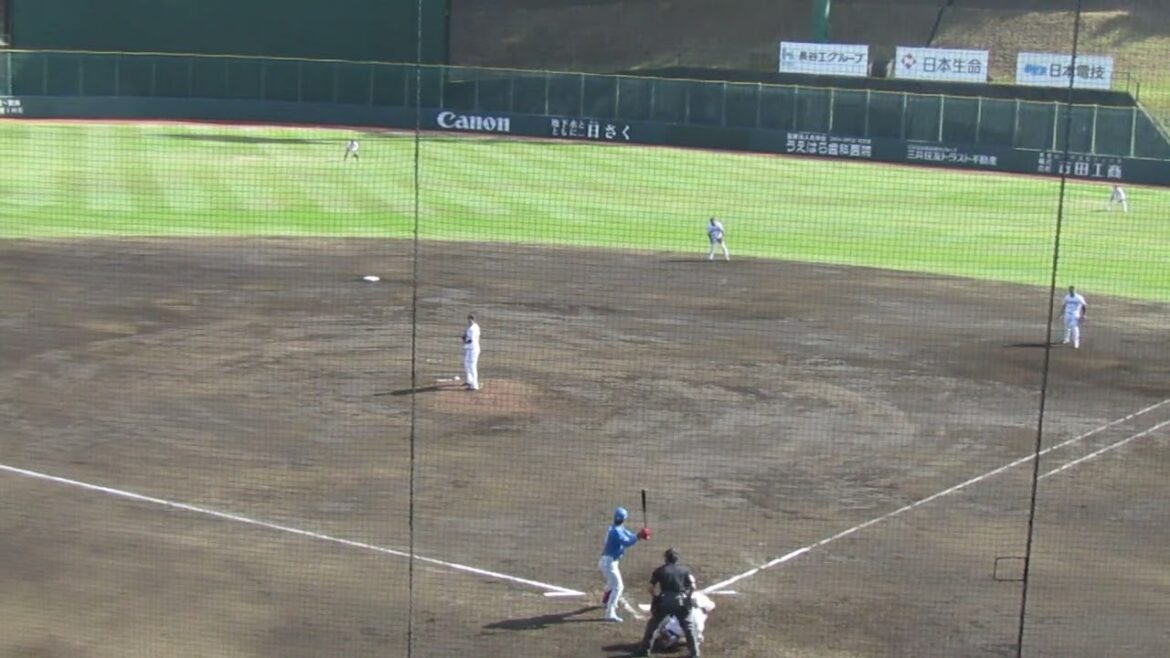 【ファイターズ】江越大賀が死球をうける2024年4月16日 イースタンリーグ読売ジャイアンツ 対 日本ハムファイターズ