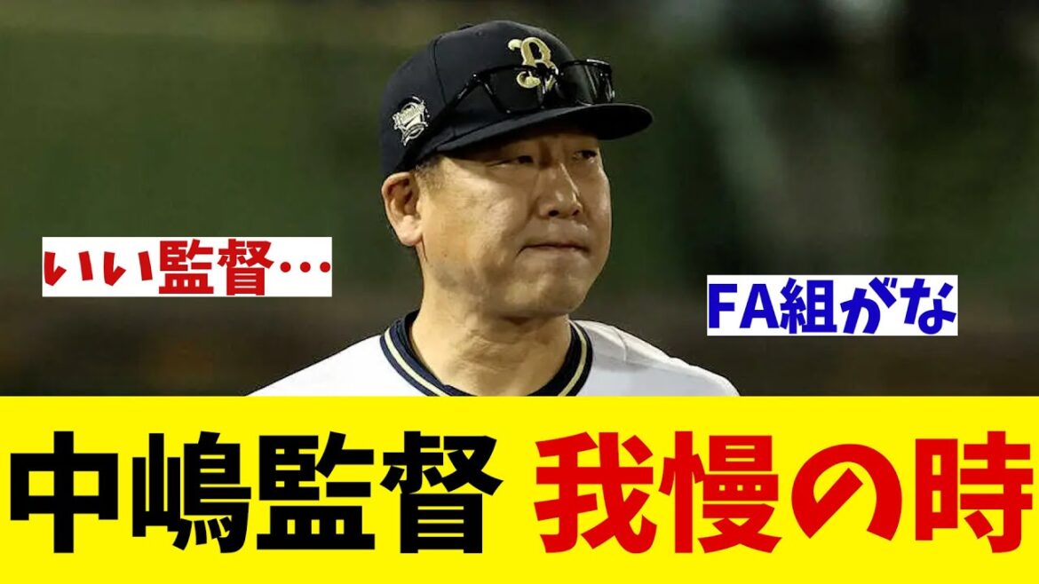 オリックス・中嶋監督　今年は我慢が多くなるかも・・・？【野球情報】【2ch 5ch】【なんJ なんG反応】