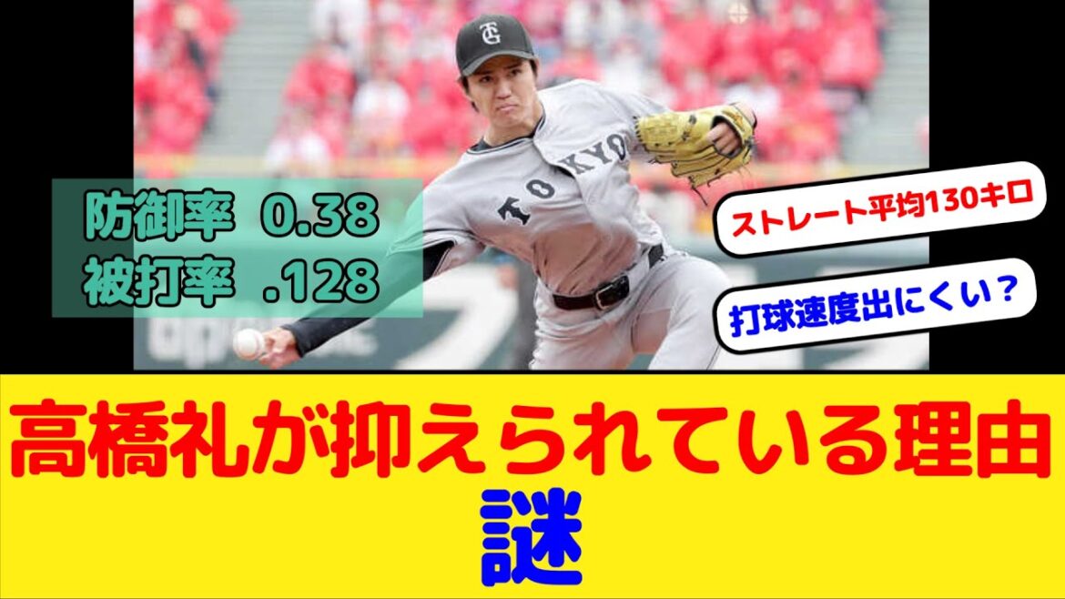 【巨人】高橋礼が抑えられている理由 誰もわからない【防御率0.38】