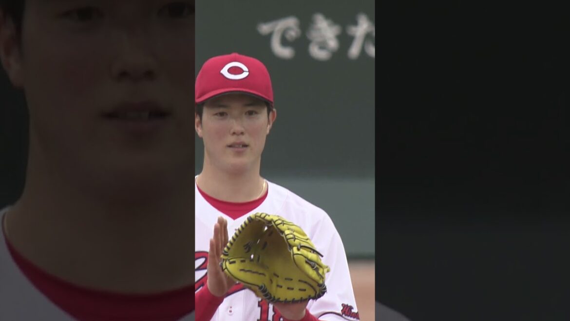 2年目久保修のダイビングキャッチ！守備うまぁ！ #広島 #カープ #shorts  #久保修