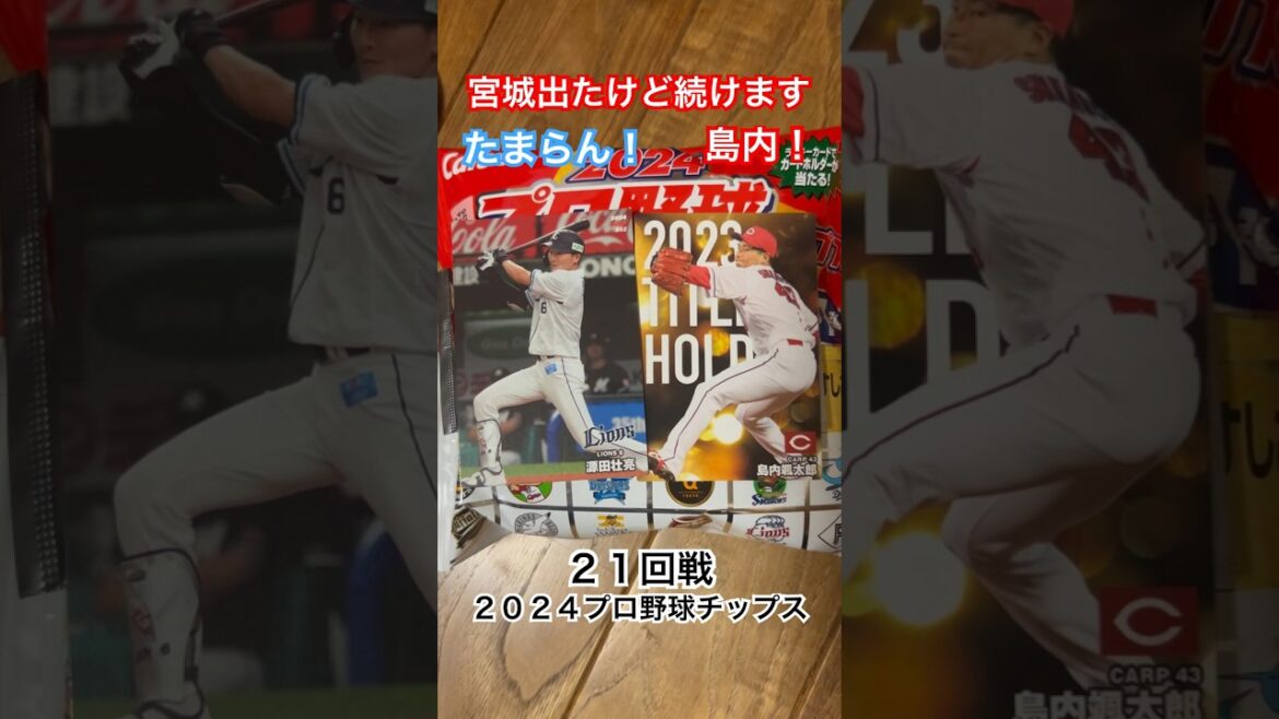 【2024プロ野球チップス第1弾】源田壮亮・島内颯太郎｜埼玉西武ライオンズ・広島カープ｜宮城大弥出たけど続けます #shorts