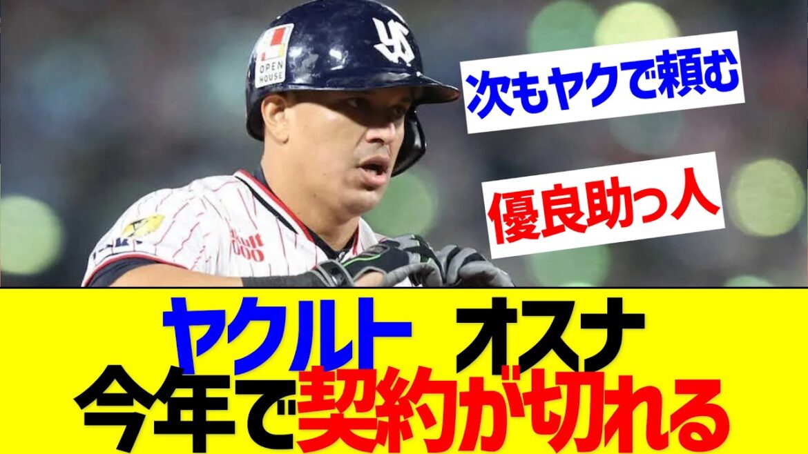 ヤクルト・オスナ、今年で契約が切れる（3年契約3年目） 【なんJ なんG反応】