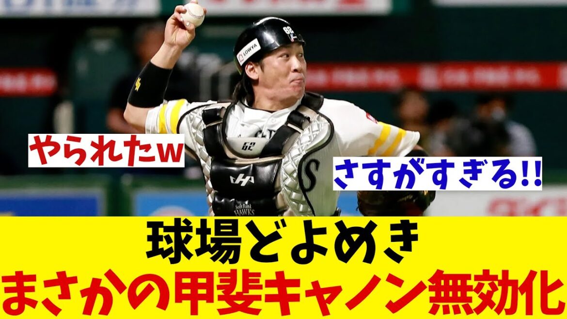 球場騒然！？　まさかの人が甲斐キャノンをかいくぐる！アッパレ！！！【野球情報】【2ch 5ch】【なんJ なんG反応】