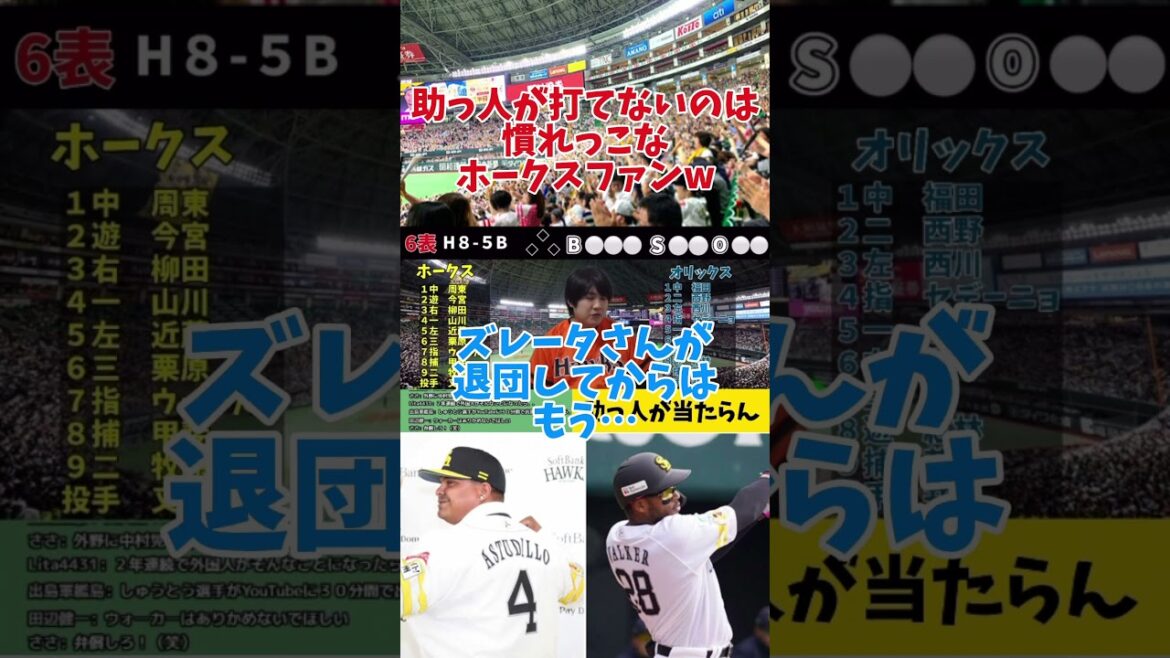 助っ人が打てないのは当たり前なホークスファン　#アストゥディーヨ #ウォーカー #sbhawks #福岡ソフトバンクホークス #ペーニャ