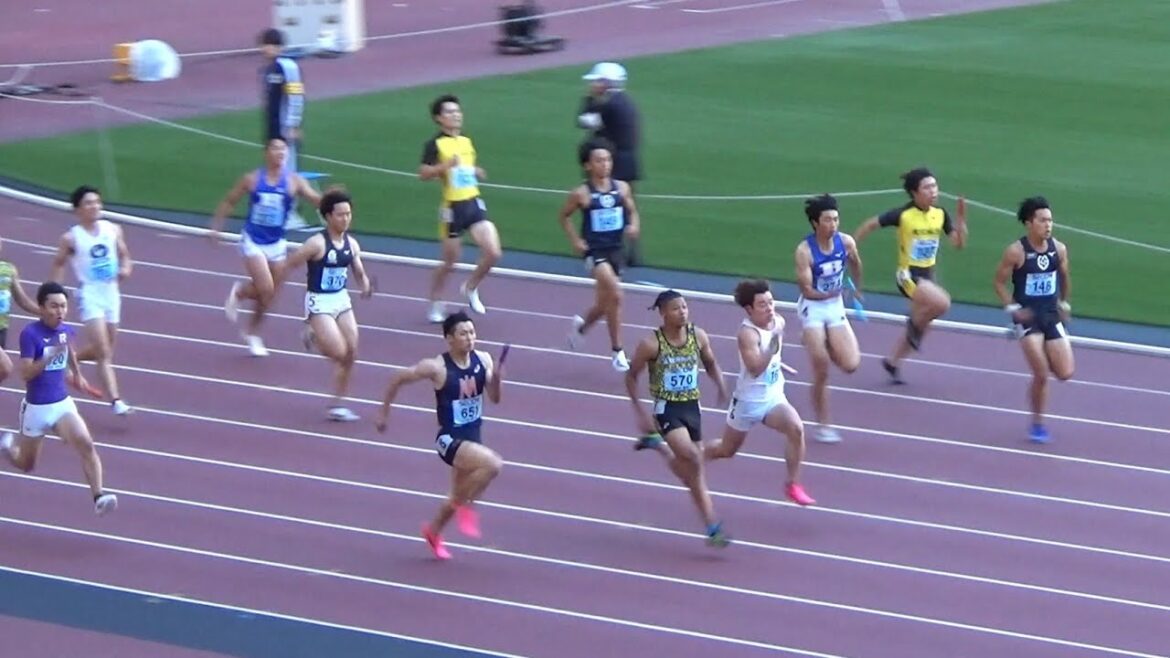 決勝 3部2部 男子リレー 4x100m 関東インカレ陸上2024 決勝 3部2部 男子リレー 4x100m 関東インカレ陸上2024