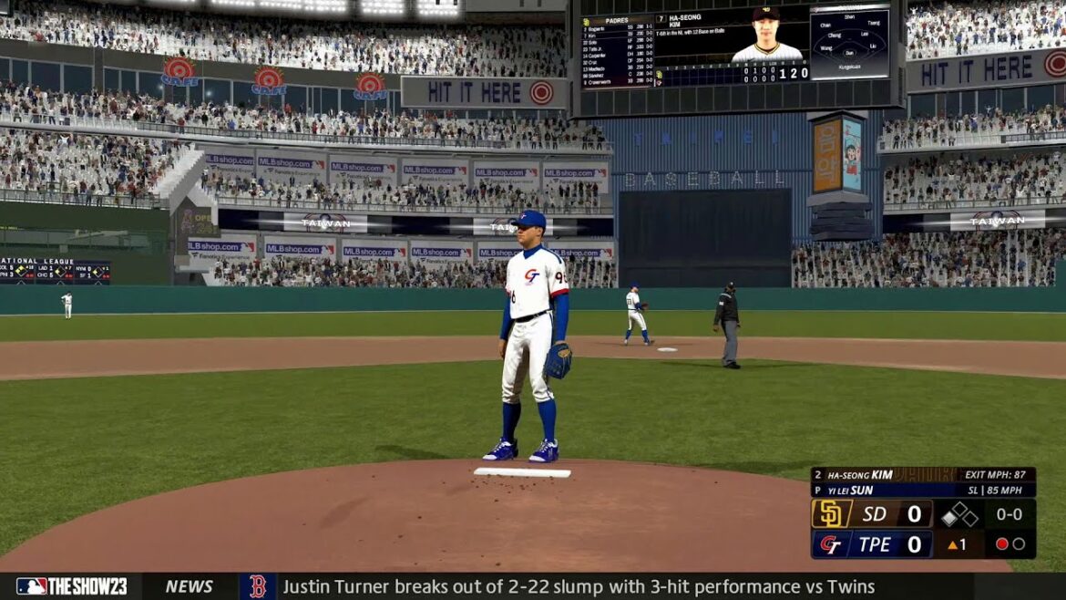 PS5 中華隊 (孫易磊,  陳韻文, 宋家豪) vs SD 教士隊 - 今日在台北巨蛋主場的典型 - 投手控球及隊友防守大作戰!