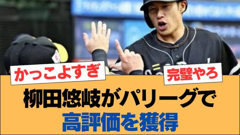 【朗報】柳田悠岐がパリーグで高評価を獲得【ホークス・ソフトバンクホークス】