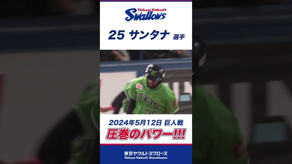 サンタナ選手の凄いパワー！  #shorts  #swallows #ヤクルト #東京ヤクルトスワローズ