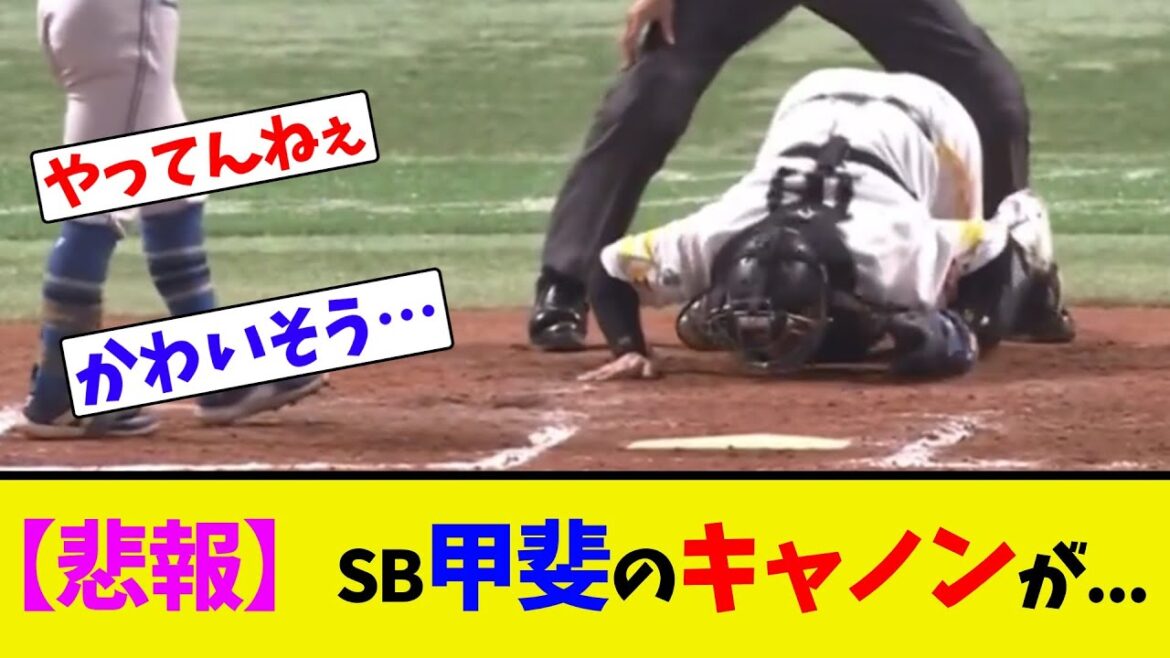 【悲報】SB甲斐のキャノンが...【ネット反応集】
