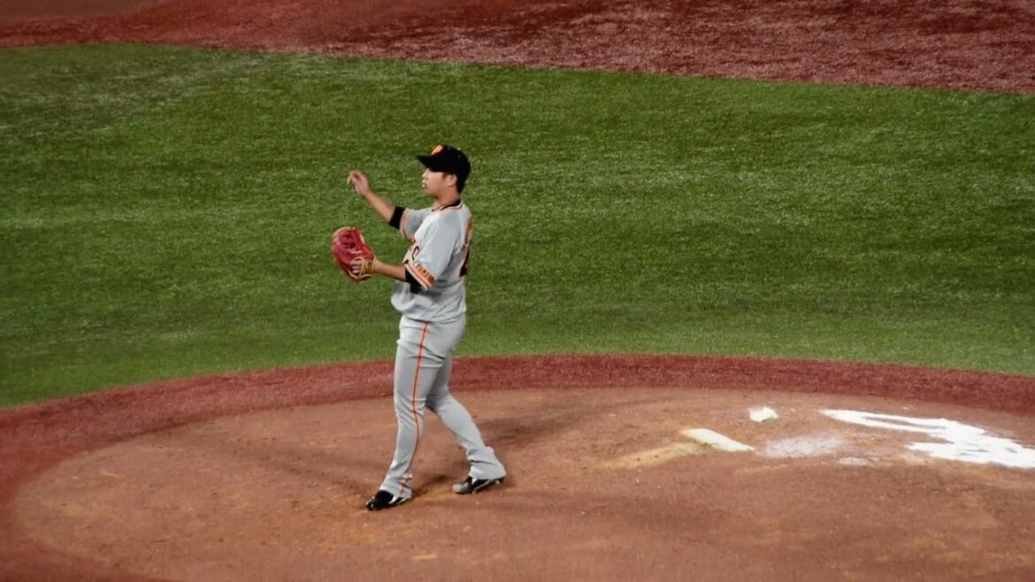 鍬原拓也 投手　投球練習