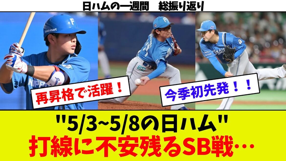 【日ハム一週間振り返り】鈴木健矢初先発！　後半の大逆転勝利！　首位攻防戦まさかの3連敗…　5/3~5/8一挙振り返り！