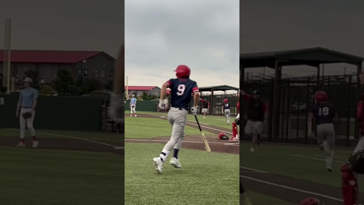 BBB with double vs Red River Acosta #baseball #baseballshorts #double #shorts #shortsvideo