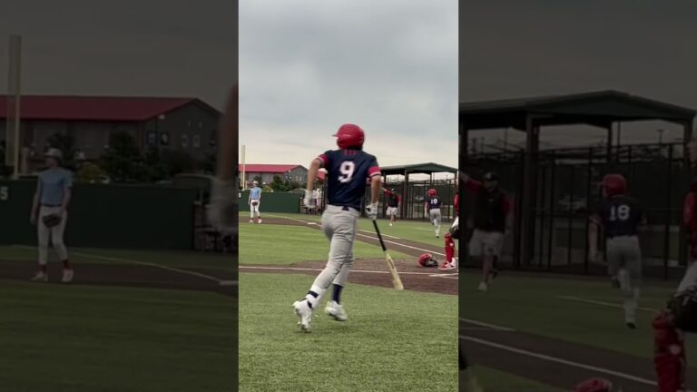 BBB with double vs Red River Acosta #baseball #baseballshorts #double #shorts #shortsvideo