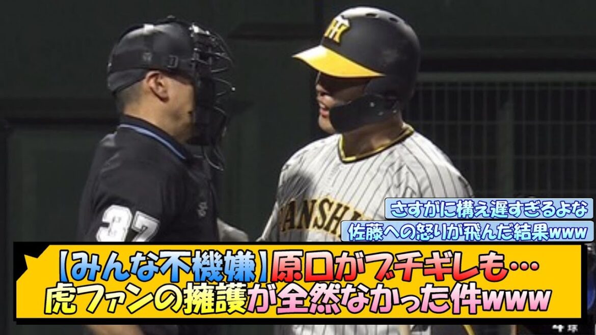 原口がブチギレも…虎ファンの擁護が全然なかった件www【なんJ/2ch/5ch/ネット 反応 まとめ/阪神タイガース/岡田監督/原口文仁/佐藤輝明】