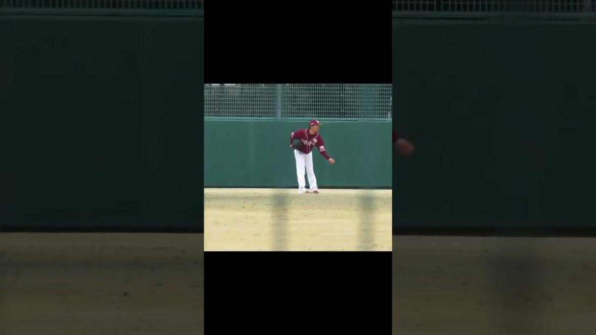 楽天 辛島 航キャッチボール（春季教育リーグ 千葉ロッテマリーンズ対 楽天ゴールデンイーグルス） ＃2024年3月5日