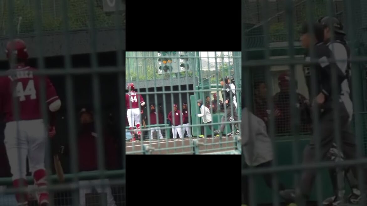 楽天 田中貴也2024バッティングフォーム ヒットを放つ（春季教育リーグ 千葉ロッテマリーンズ対 楽天ゴールデンイーグルス） ＃2024年3月5日