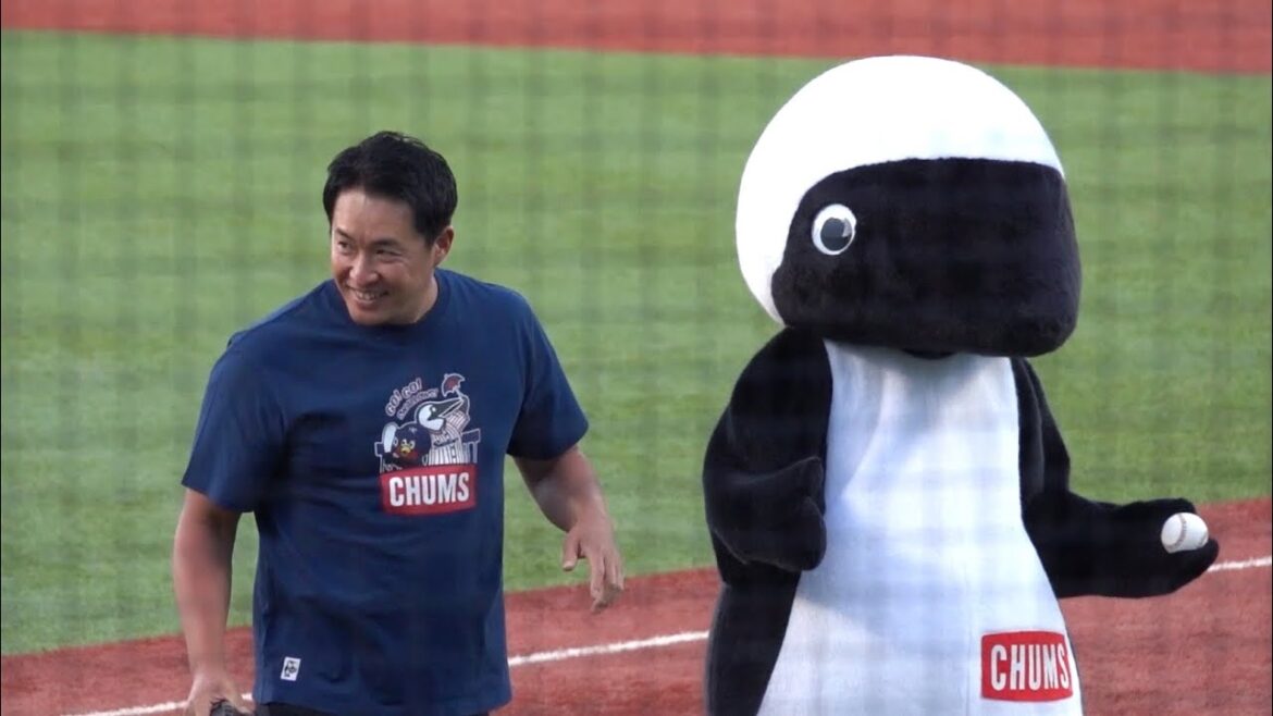CHUMSのブービーバード＆五十嵐亮太の始球式 東京ヤクルトスワローズ 2024/05/11