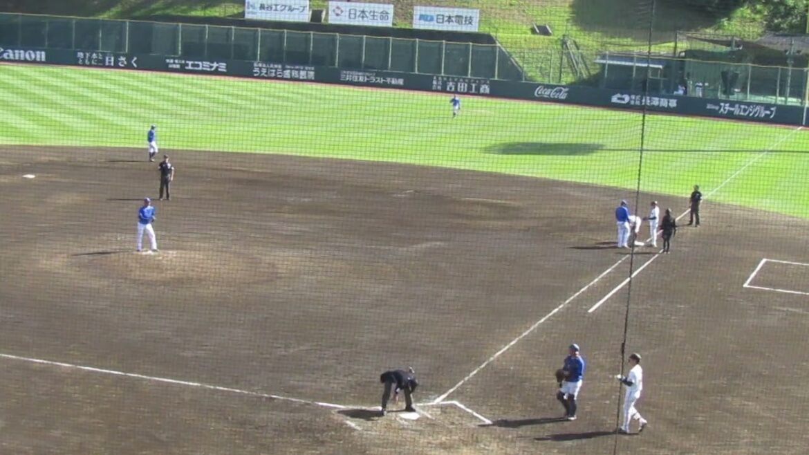 松原聖弥 全力疾走内野安打で加藤廉の場面 （読売ジャイアンツ対 横浜DeNAベイスターズ2024年5月10日）