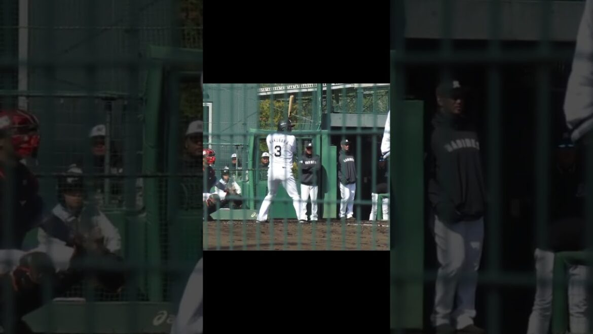 【マリーンズ】角中勝也の打撃フォーム2024年3月7日 春季教育リーグロッテ浦和球場 千葉ロッテ対 オイシックス新潟アルビレックスBC