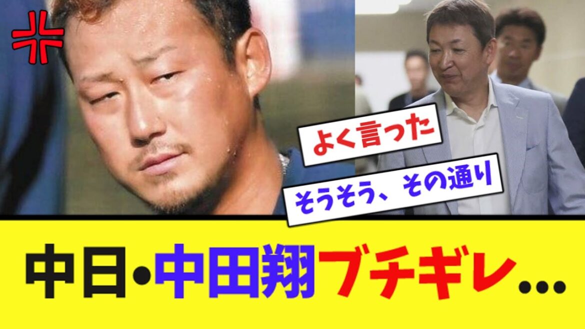 中日•中田翔、ブチギレ...【ネット反応集】