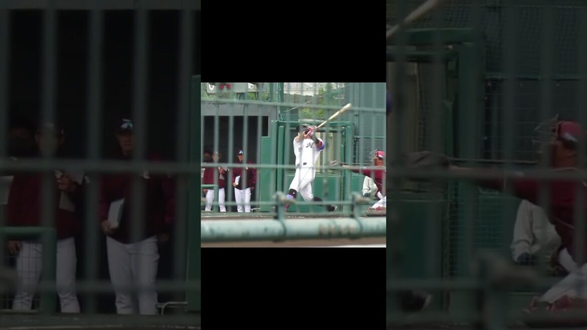 ロッテ 大下誠一郎2024バッティングフォーム（春季教育リーグ 千葉ロッテマリーンズ対 楽天ゴールデンイーグルス） ＃2024年3月5日