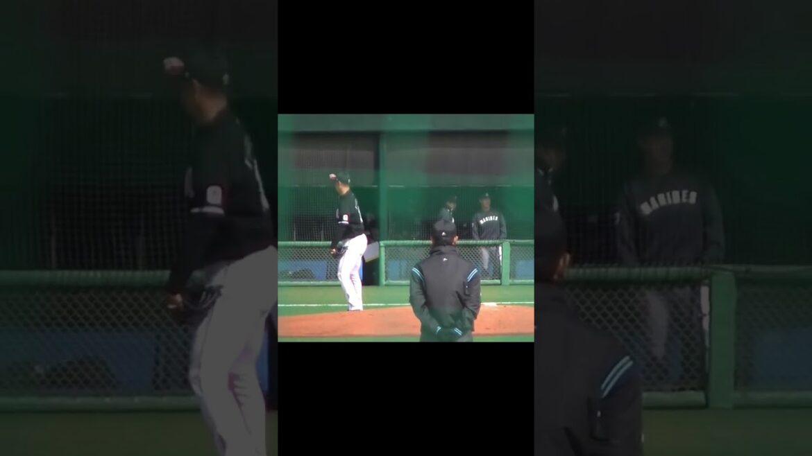 マリーンズ唐川侑己ピッチングフォーム2024年3月9日 春季教育リーグヤクルトスワローズ対 千葉ロッテマリーンズ